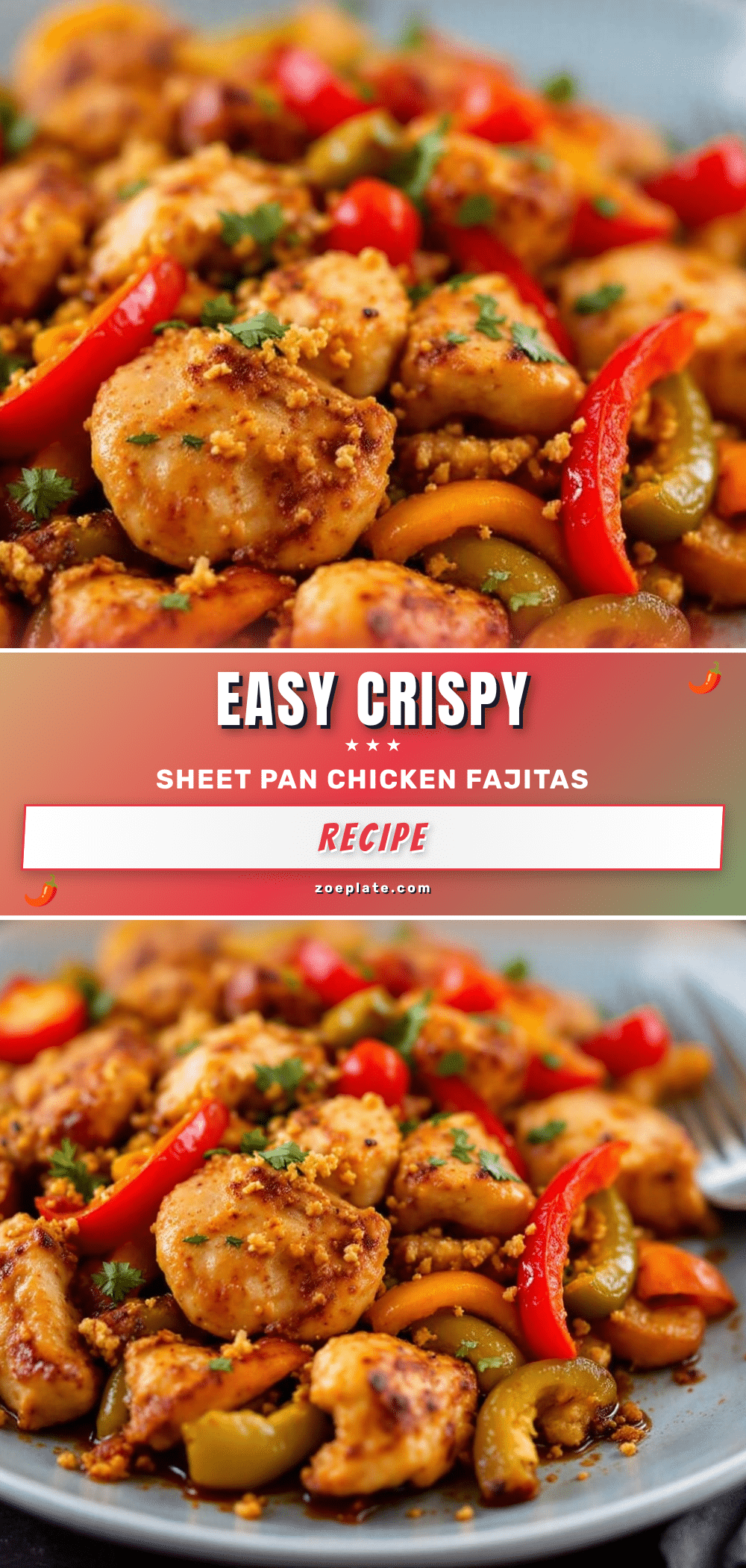 crispy sheet pan chicken fajitas recipe
