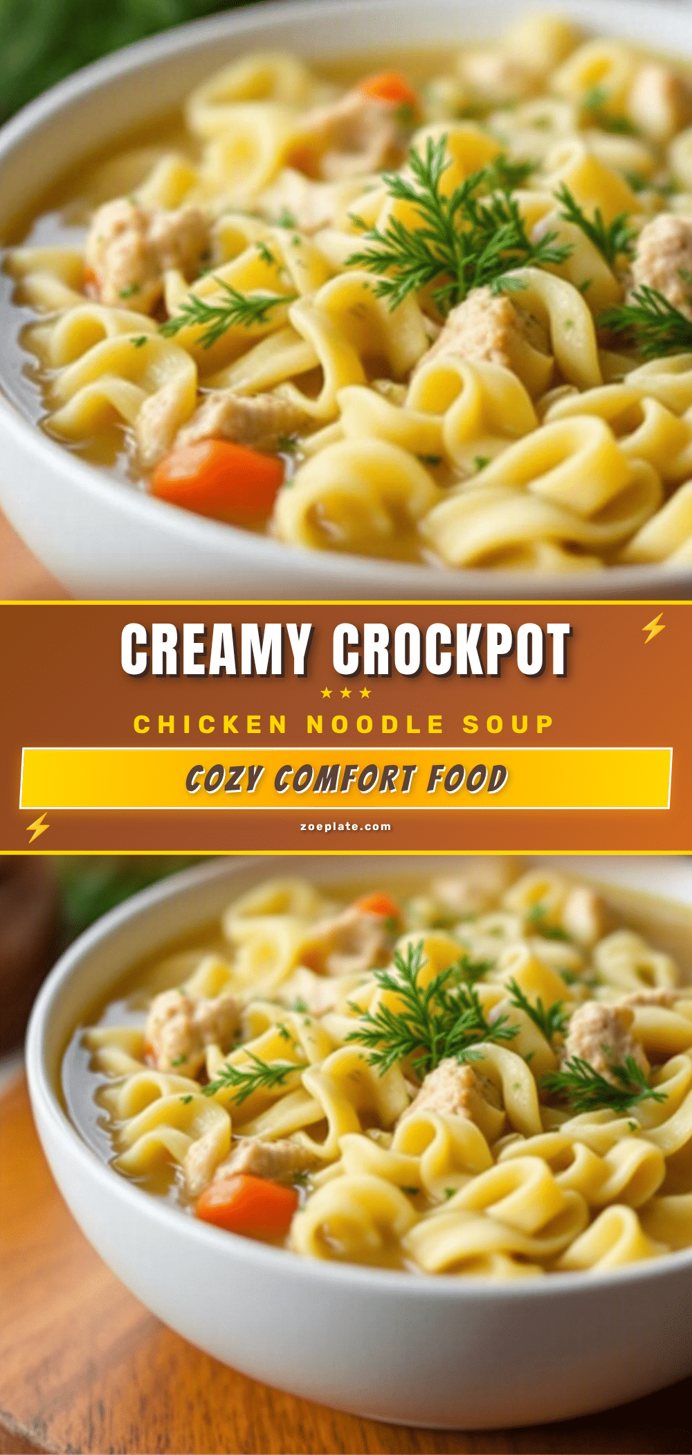 crockpot chicken noodle soup recipe
