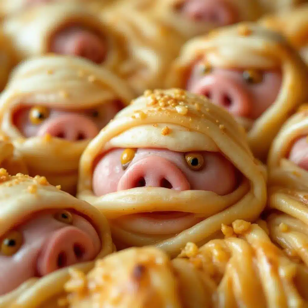cute mummy pigs in a blanket - featured image