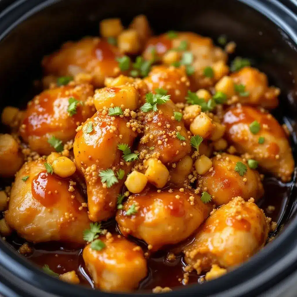 easy crockpot honey garlic chicken preparation steps