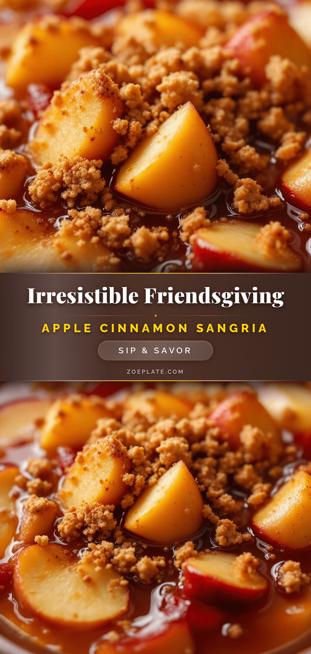 Friendsgiving Apple Cinnamon Sangria recipe