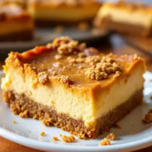 gluten-free pumpkin cheesecake bars - featured image