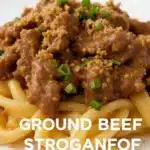 ground beef stroganoff - featured image