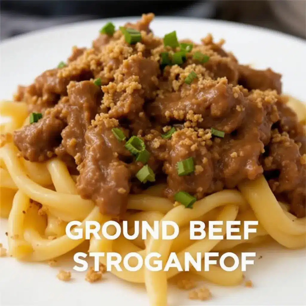 ground beef stroganoff preparation steps