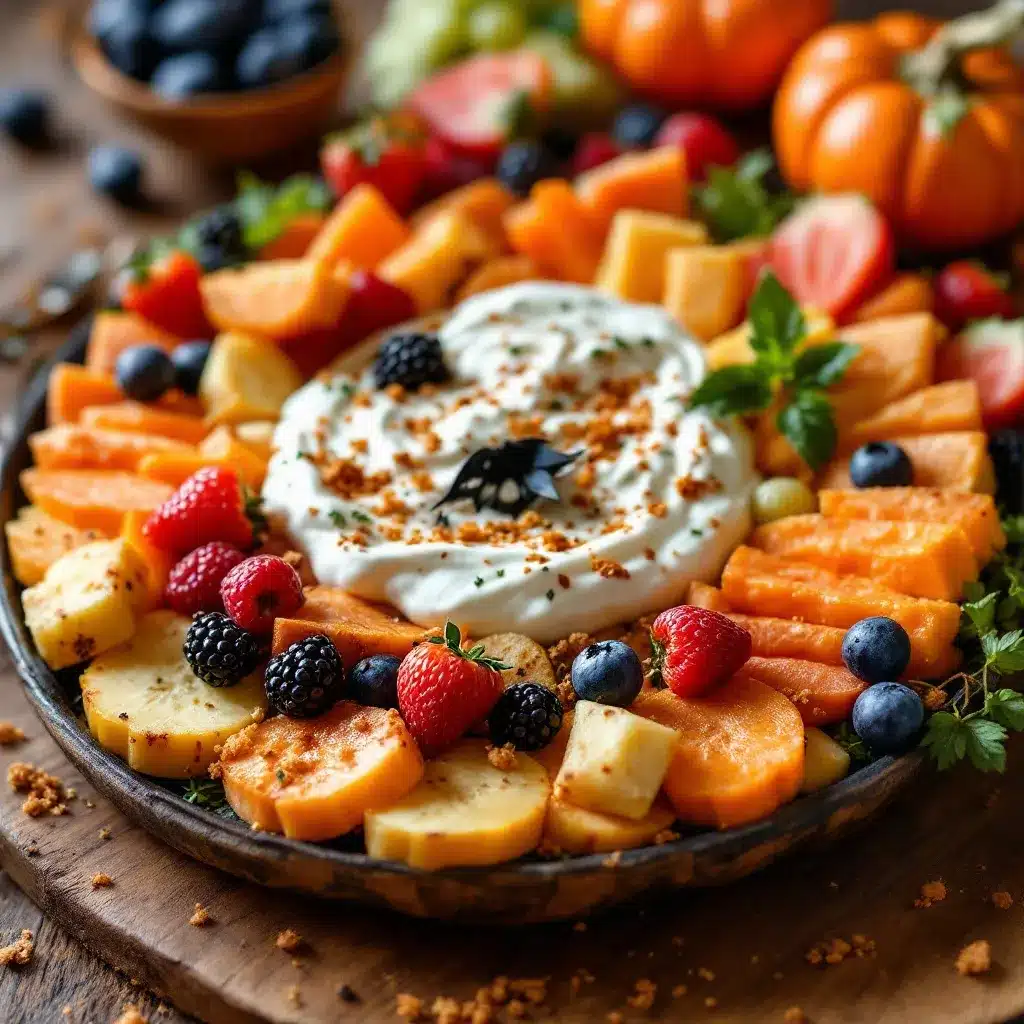 Halloween fruit tray preparation steps