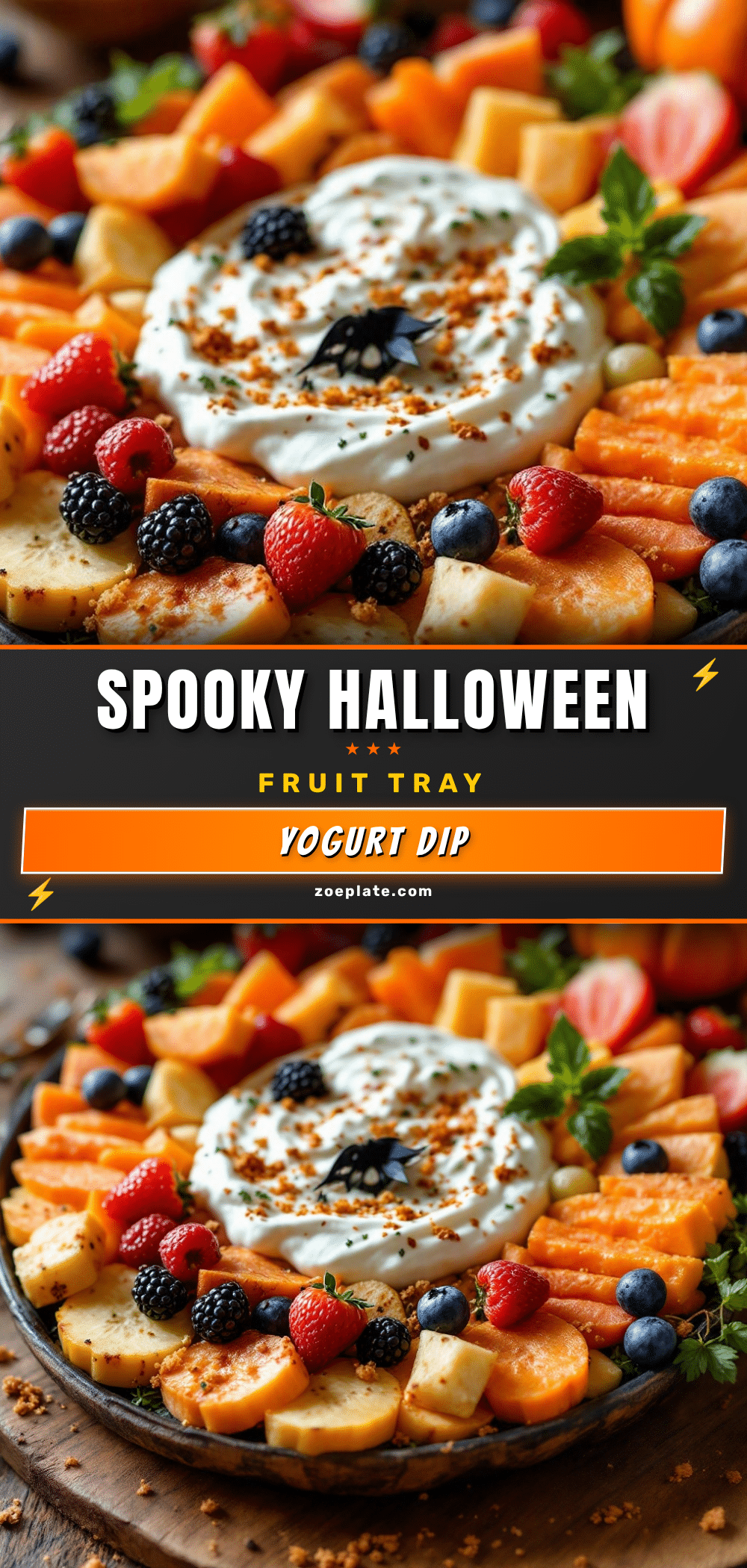 Halloween fruit tray recipe