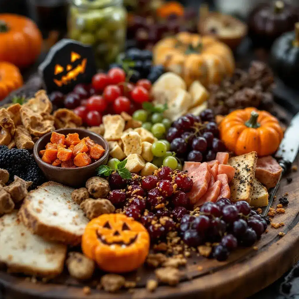Halloween Graveyard Charcuterie Board preparation steps
