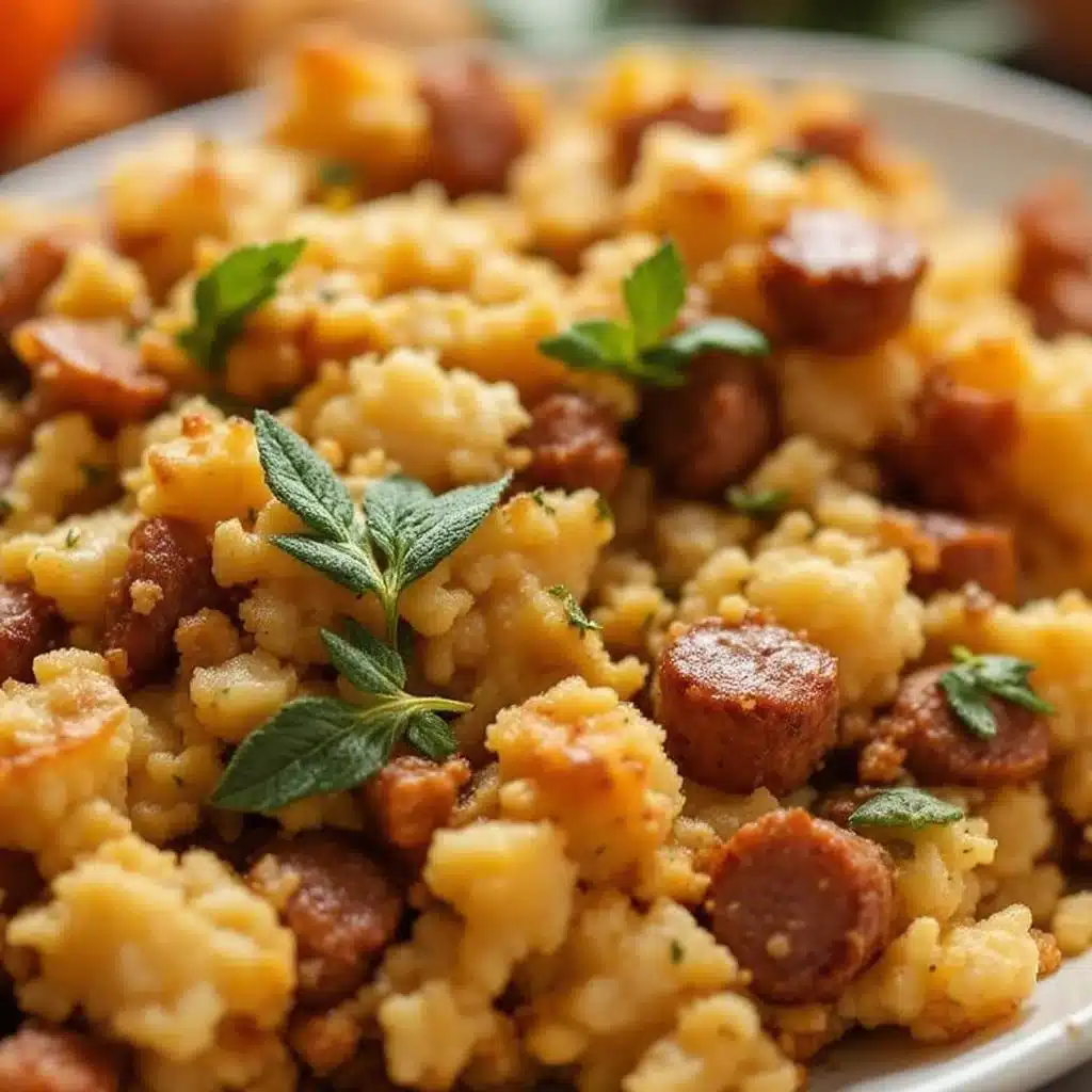 make-ahead sausage and sage stuffing - featured image