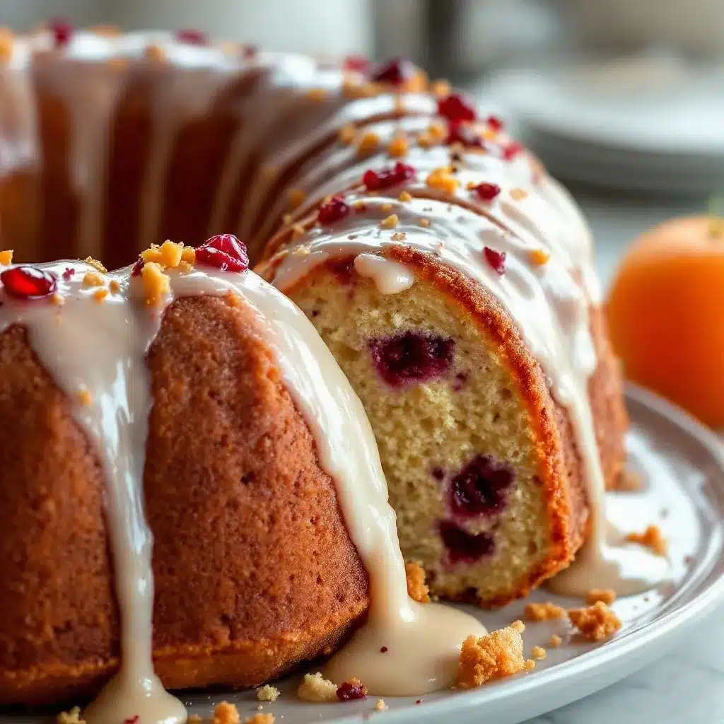 Moist Cranberry Bundt Cake preparation steps
