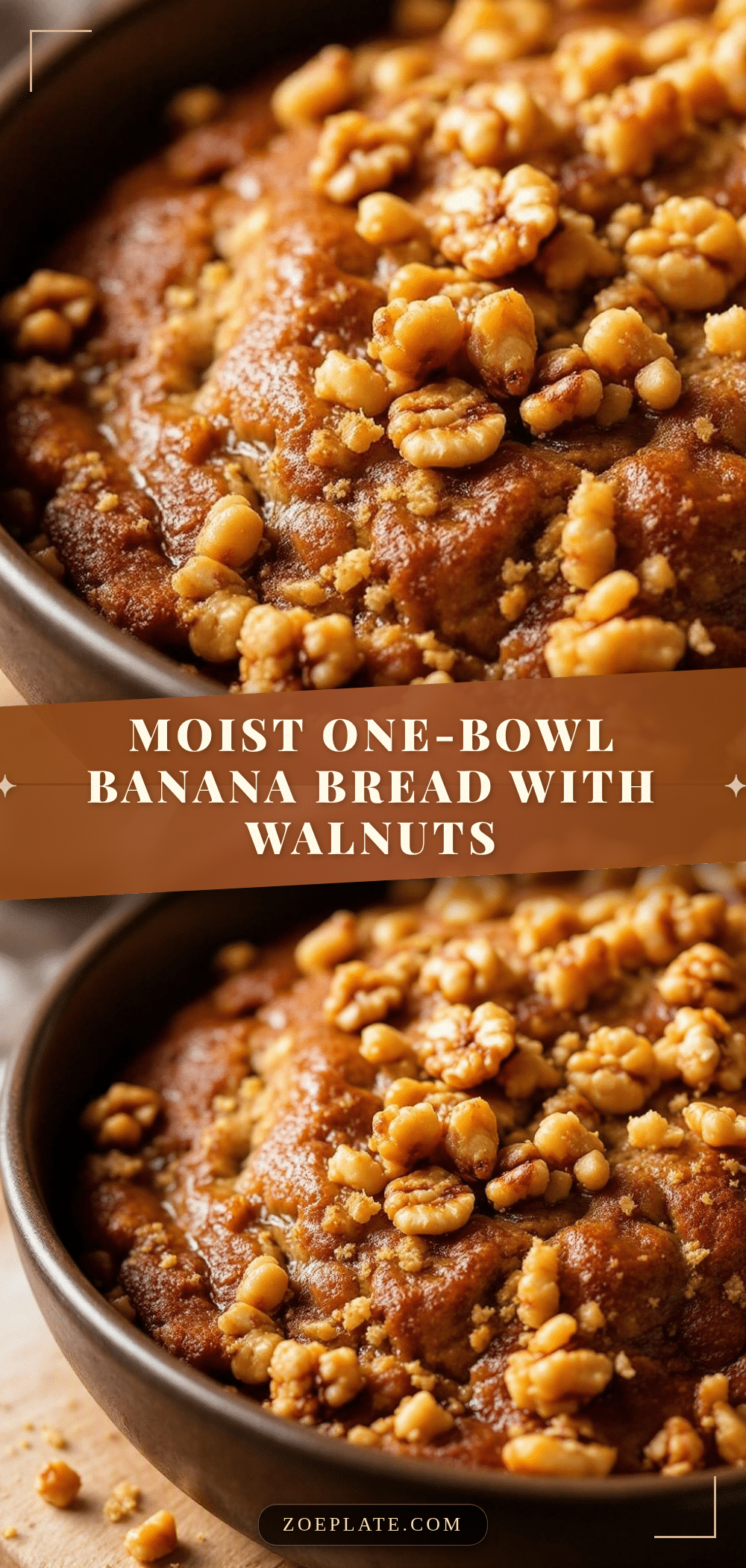 moist one-bowl banana bread with walnuts recipe
