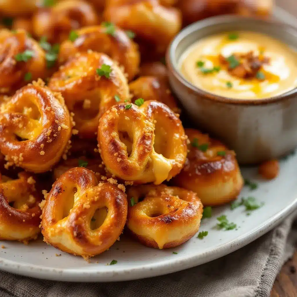 Oktoberfest Pretzel Bites with Beer Cheese Dip preparation steps