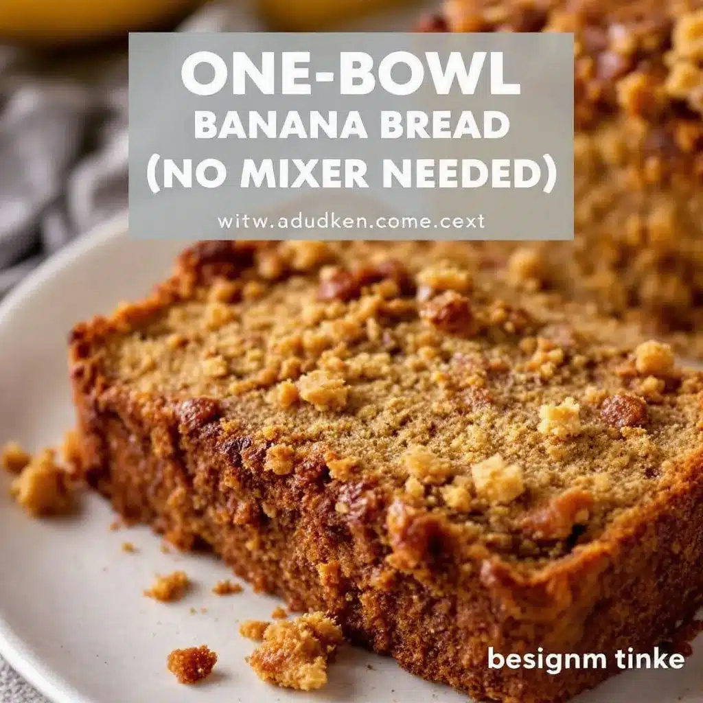 one-bowl moist banana bread preparation steps