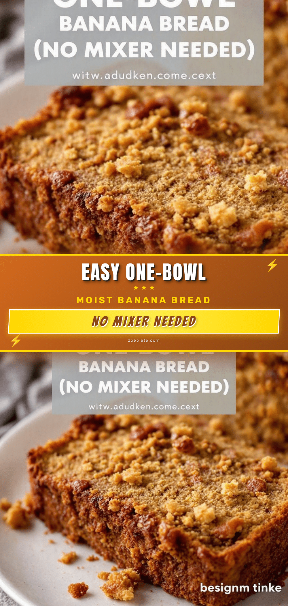 one-bowl moist banana bread recipe
