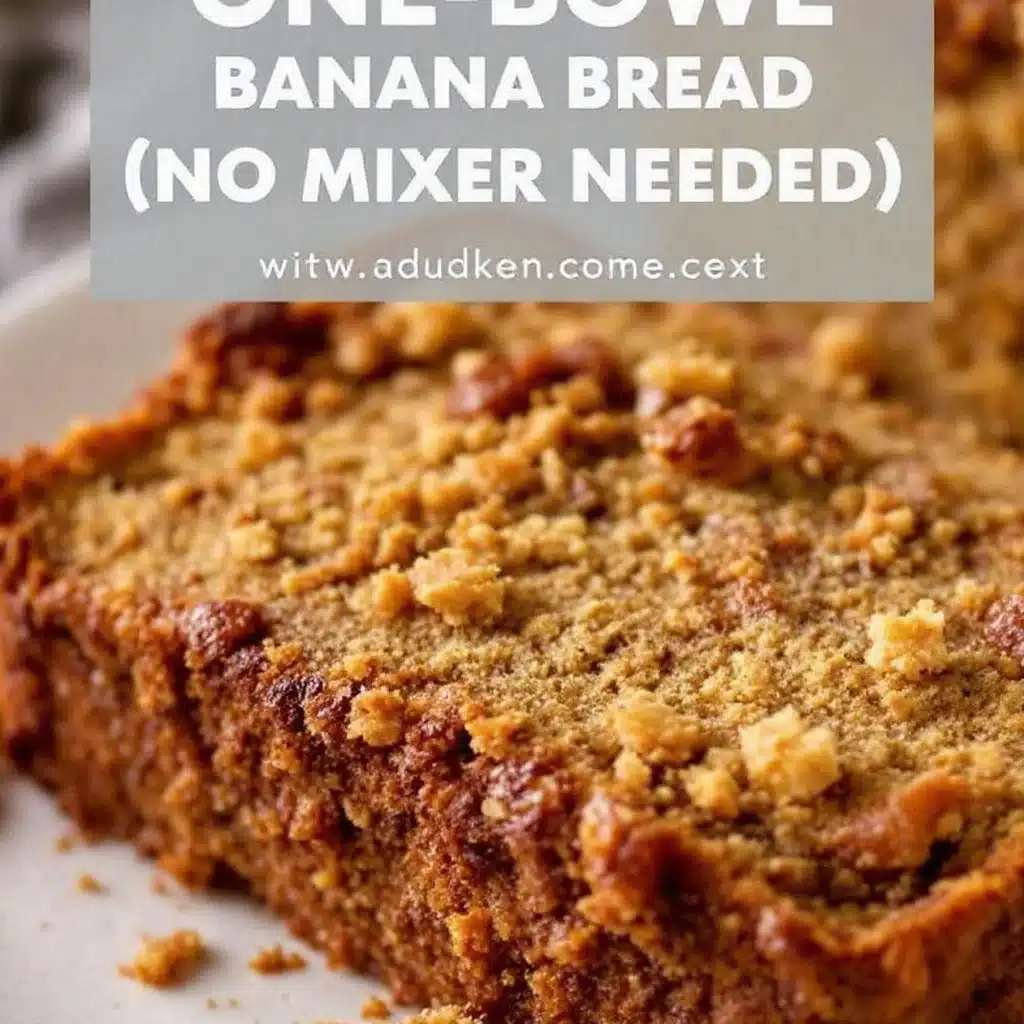 one-bowl moist banana bread - featured image