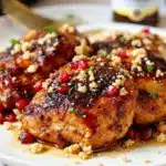 pomegranate molasses chicken thighs - featured image