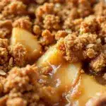salted caramel apple crisp - featured image