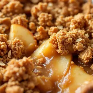 salted caramel apple crisp - featured image