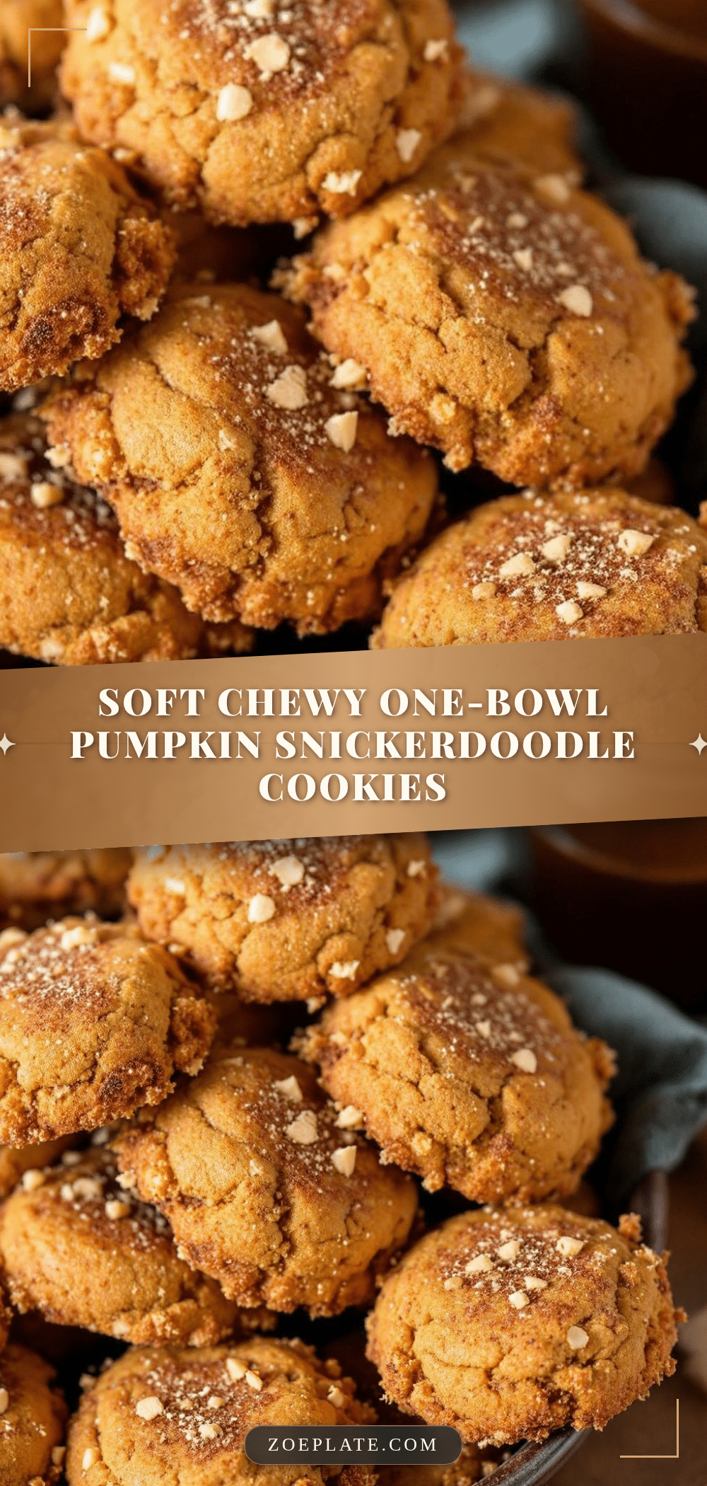 Simple One-Bowl Pumpkin Snickerdoodle Cookies recipe