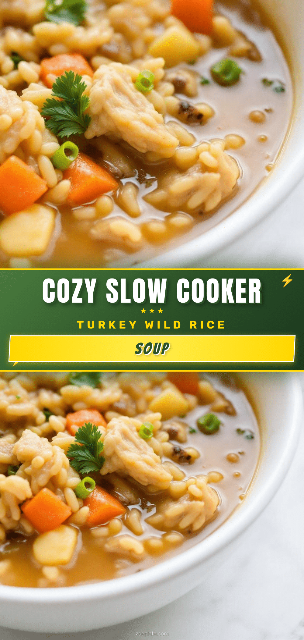 Slow Cooker Turkey and Wild Rice Soup recipe