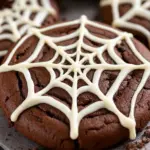 spider web chocolate cookies - featured image