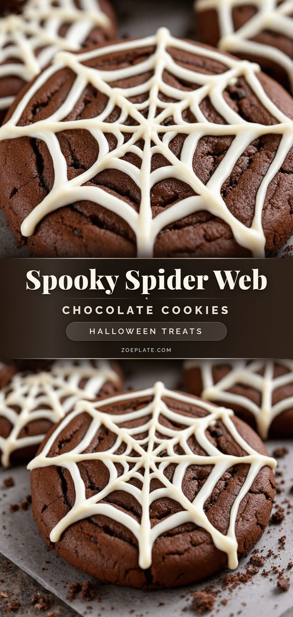 spider web chocolate cookies recipe
