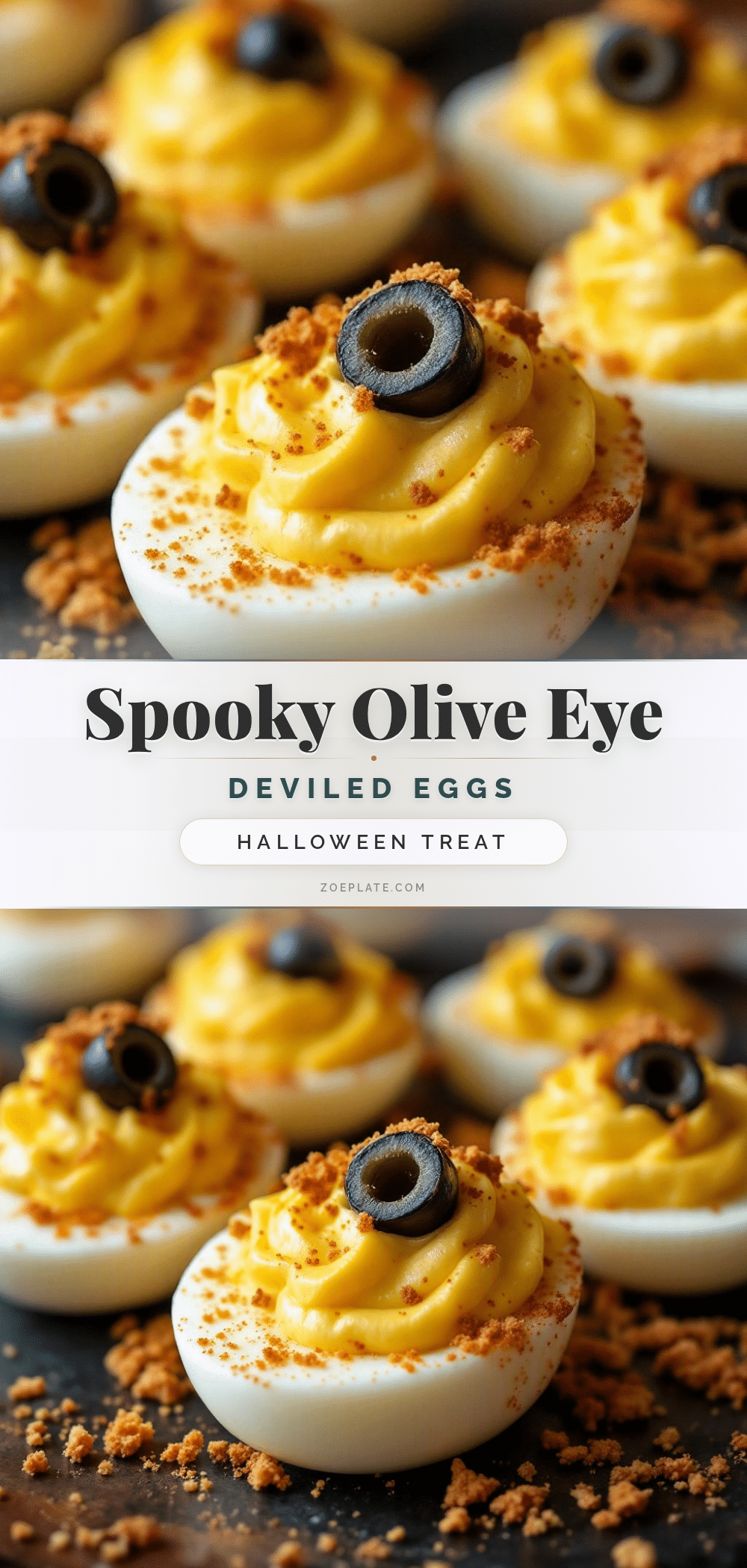 spooky olive eye deviled eggs recipe