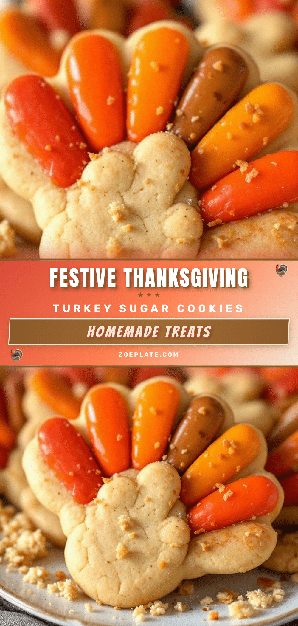 thanksgiving turkey sugar cookies recipe