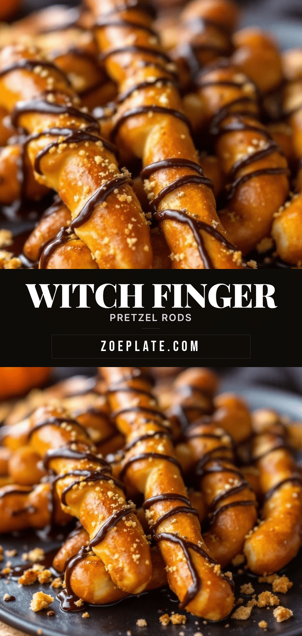 Witch Finger Pretzel Rods recipe